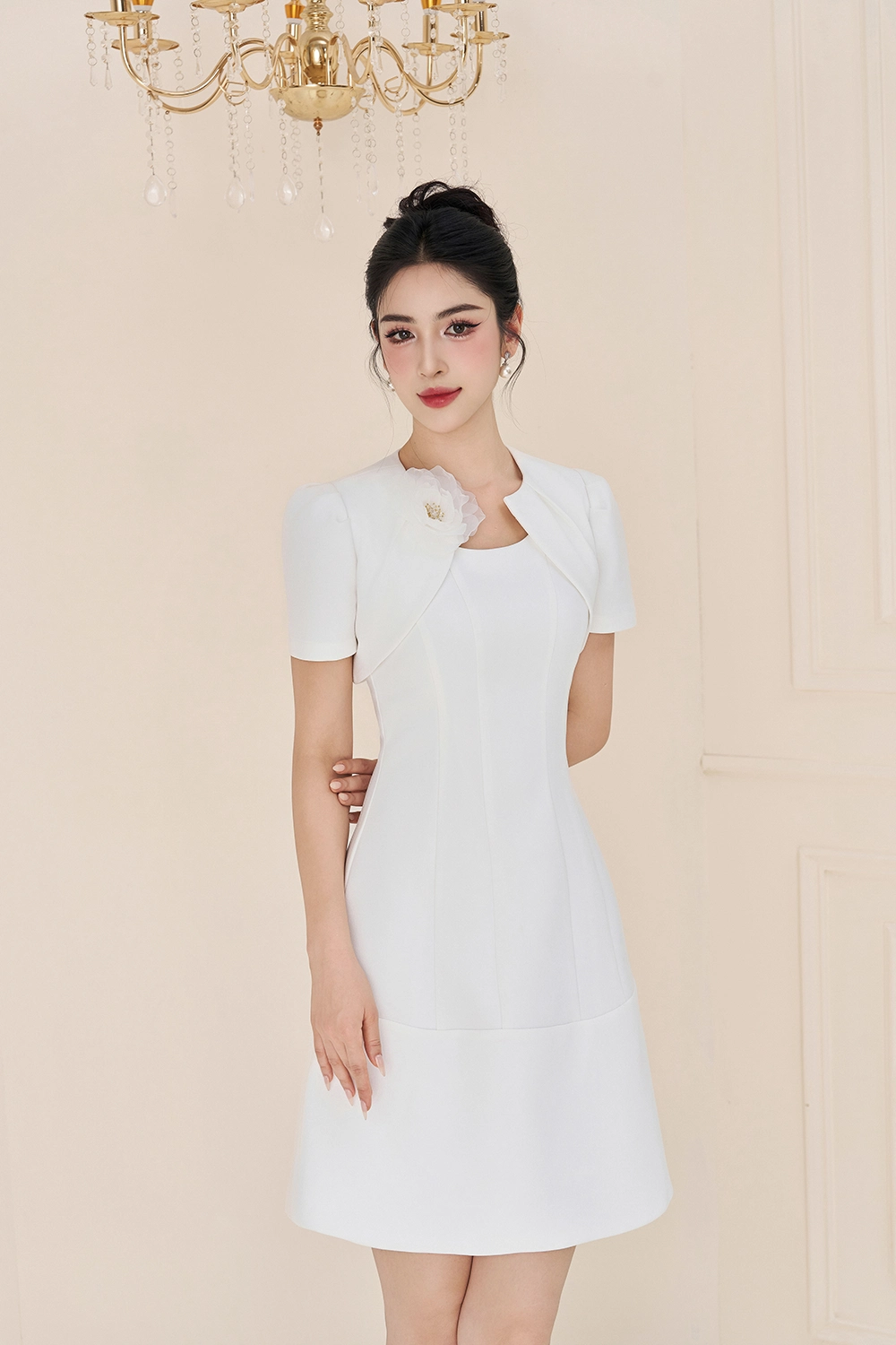 Đầm công sở Emily Dress chất chéo dày cao cấp