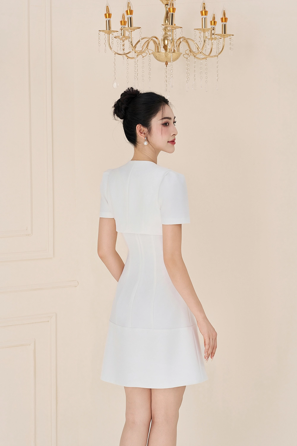 Đầm công sở Emily Dress chất chéo dày cao cấp