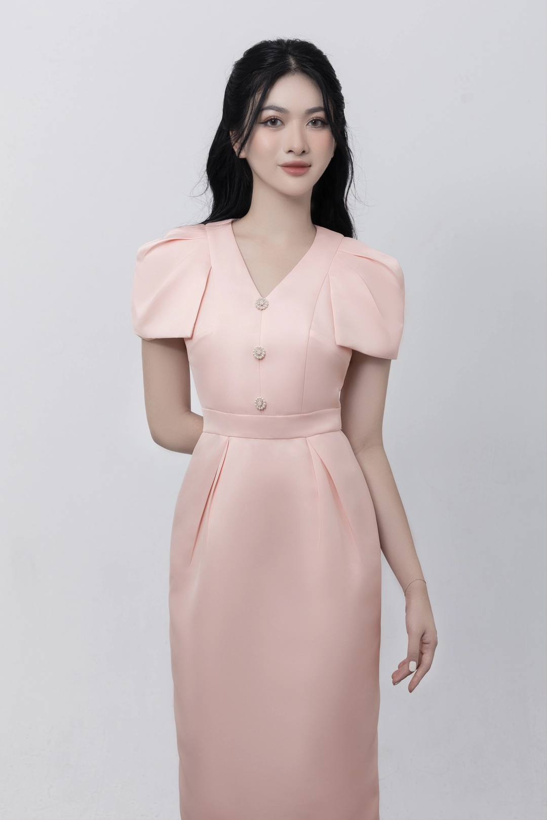 Đầm kiểu nữ Sakura Dress chất liệu tafta óng ả