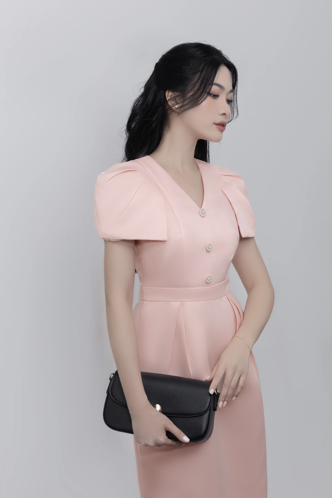 Đầm kiểu nữ Sakura Dress chất liệu tafta óng ả