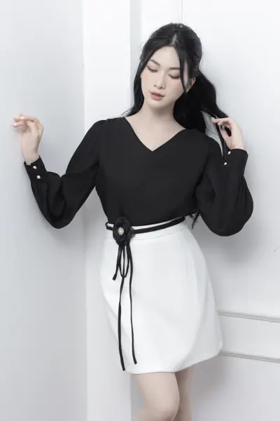 Áo kiểu nữ cao cấp Lola Shirt tơ hạt