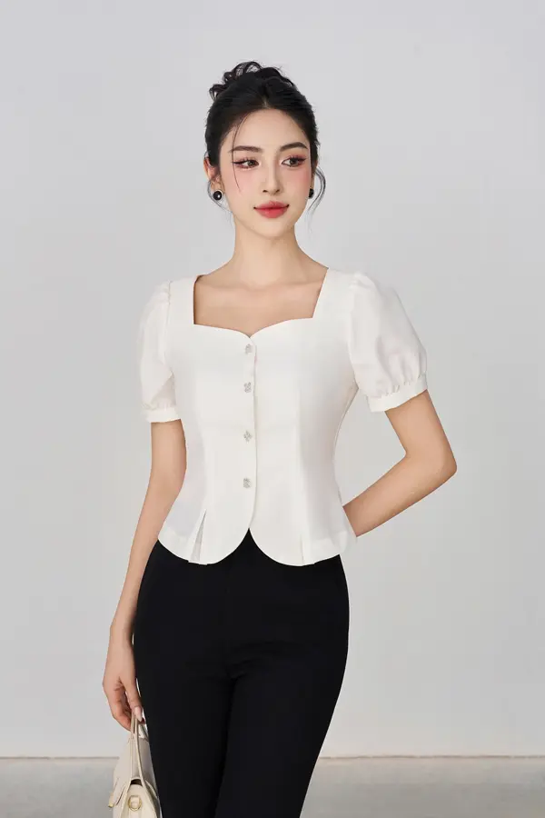 Áo công sở Malisa Shirt đũi óng cao cấp